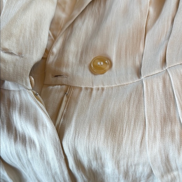Zara Cream Blazer Collar Jumpsuit with Belt - Picture 6 of 11